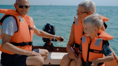 Sailing trip with grandparents